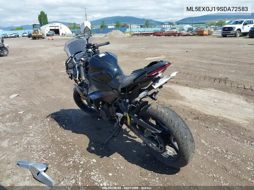 2025 Kawasaki Ex500 A/B VIN: ML5EXGJ19SDA72583 Lot: 45226160