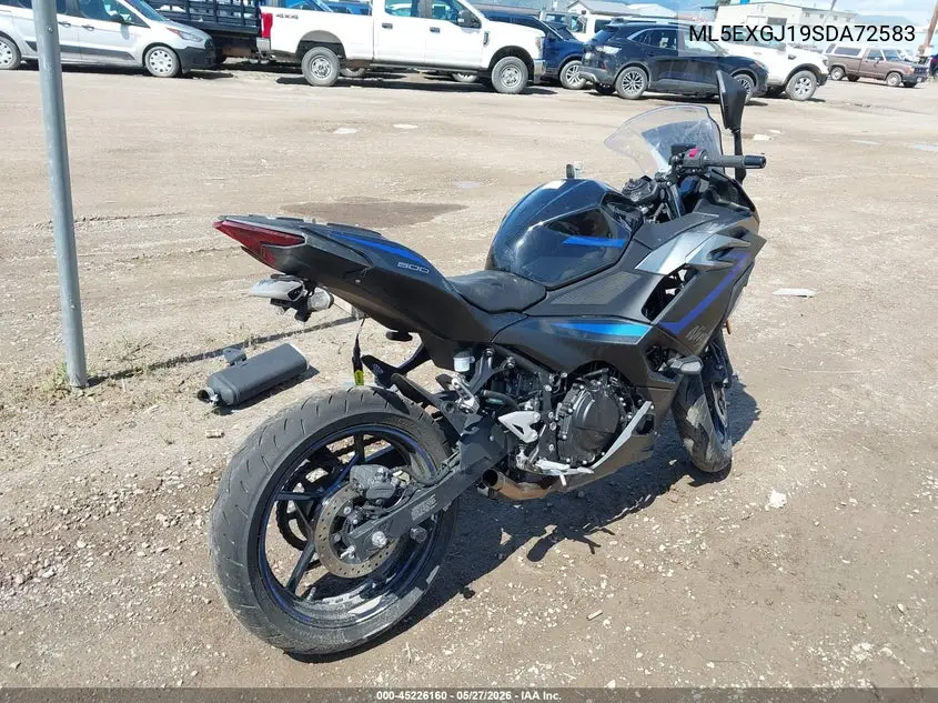 2025 Kawasaki Ex500 A/B VIN: ML5EXGJ19SDA72583 Lot: 45226160