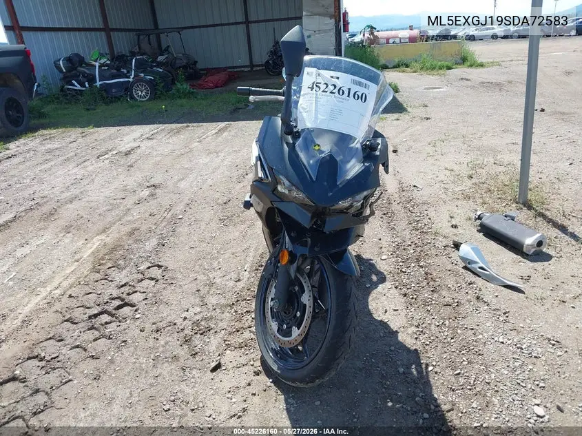 2025 Kawasaki Ex500 A/B VIN: ML5EXGJ19SDA72583 Lot: 45226160