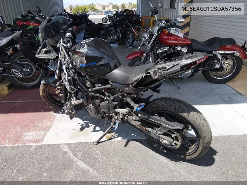 2025 Kawasaki Ex500 A/B VIN: ML5EXGJ10SDA57356 Lot: 45241490