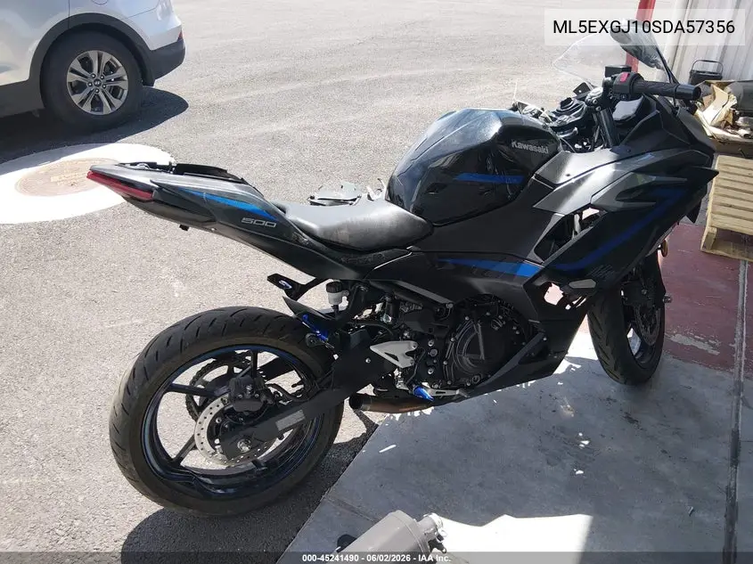 2025 Kawasaki Ex500 A/B VIN: ML5EXGJ10SDA57356 Lot: 45241490