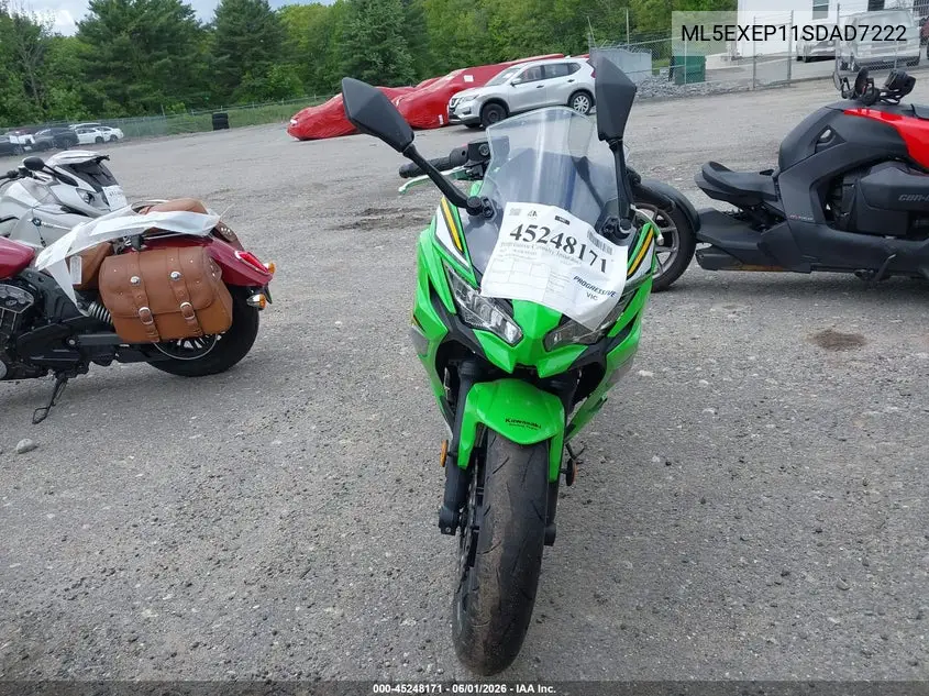 2025 Kawasaki Ex650 P VIN: ML5EXEP11SDAD7222 Lot: 45248171