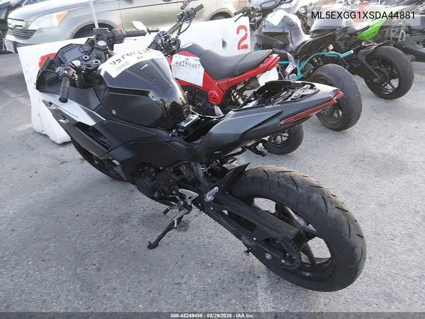 2025 Kawasaki Ex500 VIN: ML5EXGG1XSDA44881 Lot: 45249456