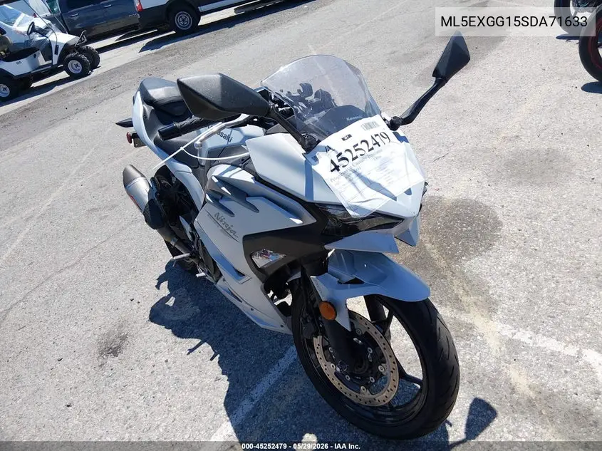 2025 Kawasaki Ex500 VIN: ML5EXGG15SDA71633 Lot: 45252479