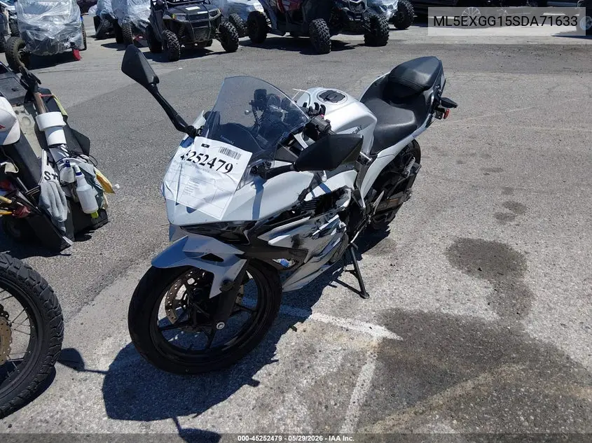 2025 Kawasaki Ex500 VIN: ML5EXGG15SDA71633 Lot: 45252479