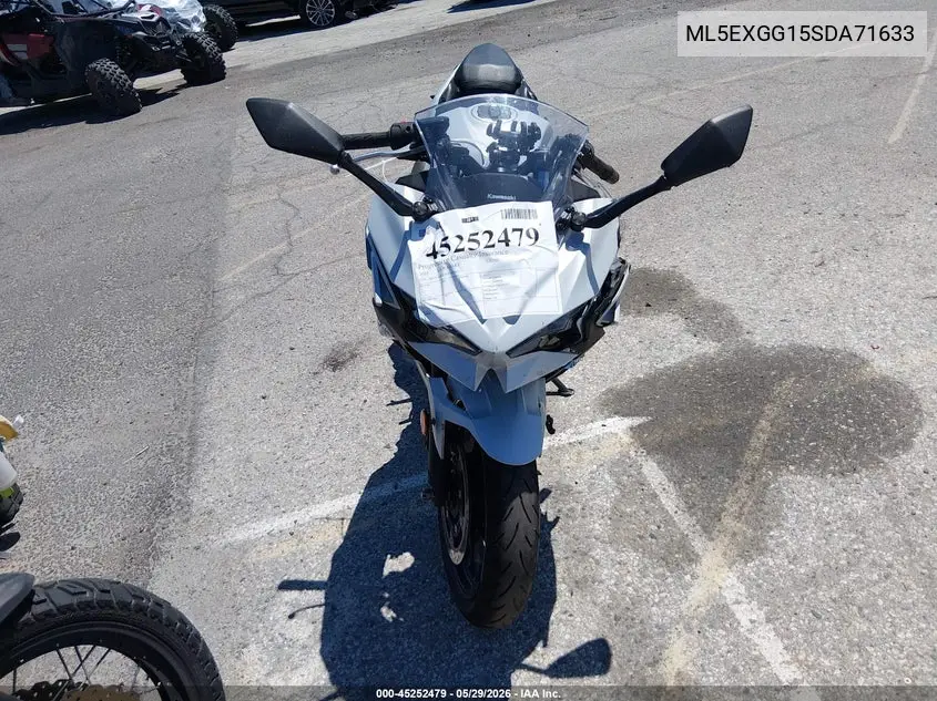 2025 Kawasaki Ex500 VIN: ML5EXGG15SDA71633 Lot: 45252479