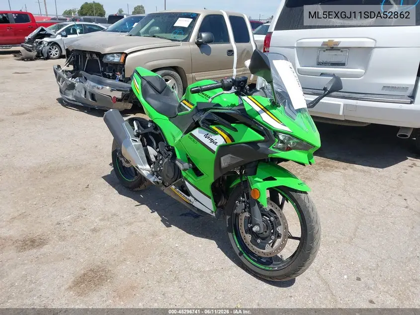 2025 Kawasaki Ex500 A/B VIN: ML5EXGJ11SDA52862 Lot: 45296741