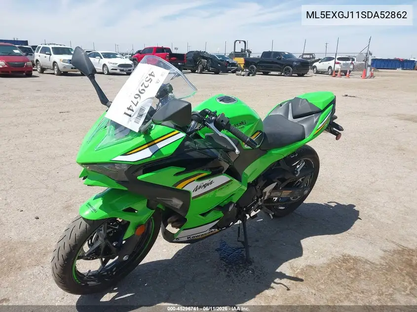 2025 Kawasaki Ex500 A/B VIN: ML5EXGJ11SDA52862 Lot: 45296741