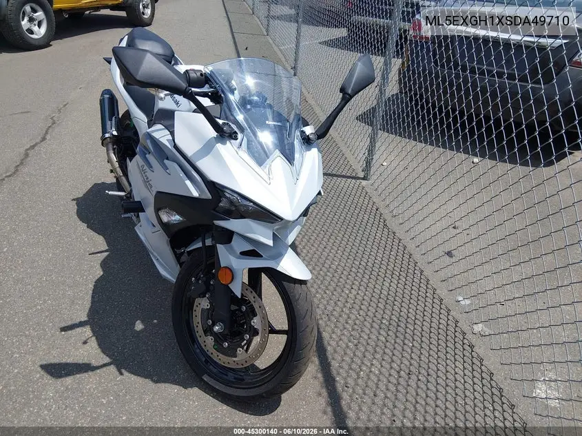 2025 Kawasaki Ex500 H VIN: ML5EXGH1XSDA49710 Lot: 45300140