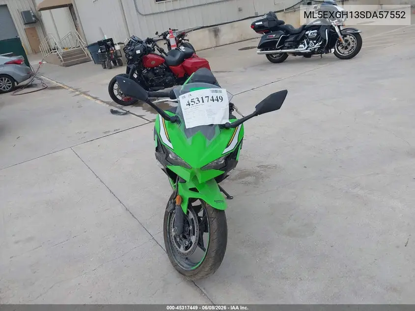 2025 Kawasaki Ex500 H VIN: ML5EXGH13SDA57552 Lot: 45317449