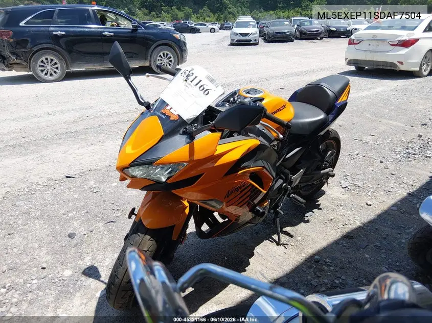 2025 Kawasaki Ex650 P VIN: ML5EXEP11SDAF7504 Lot: 45321166