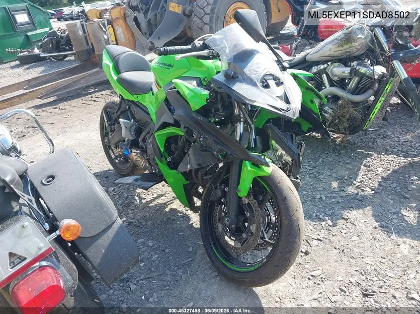 2025 Kawasaki Ex650 P VIN: ML5EXEP11SDAD8502 Lot: 45327458