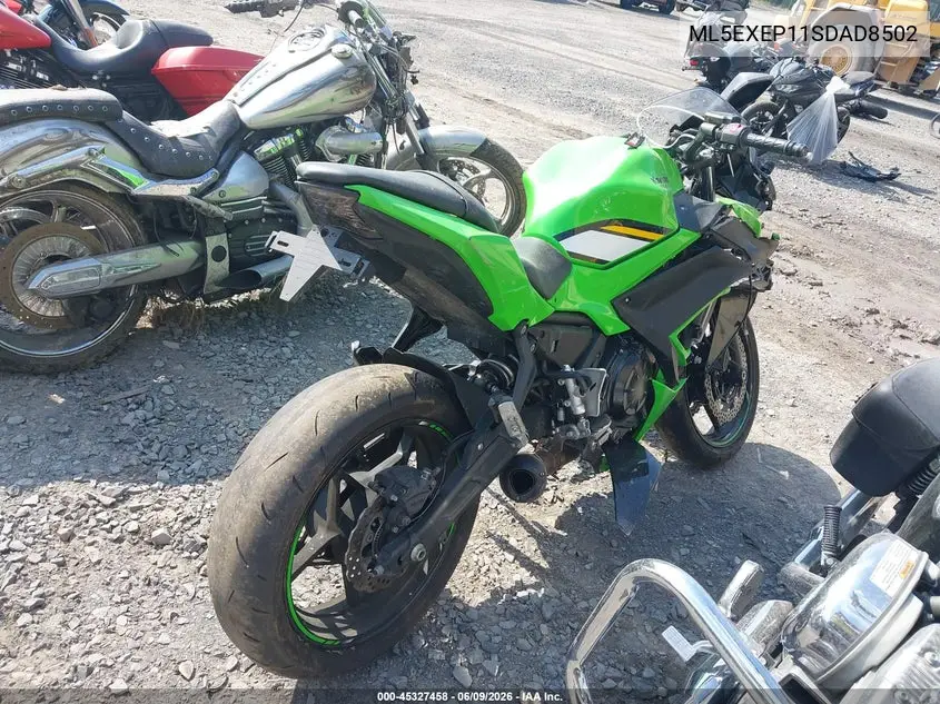 2025 Kawasaki Ex650 P VIN: ML5EXEP11SDAD8502 Lot: 45327458