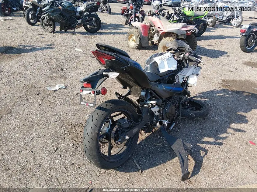2025 Kawasaki Ex500 VIN: ML5EXGG18SDA57063 Lot: 45335418
