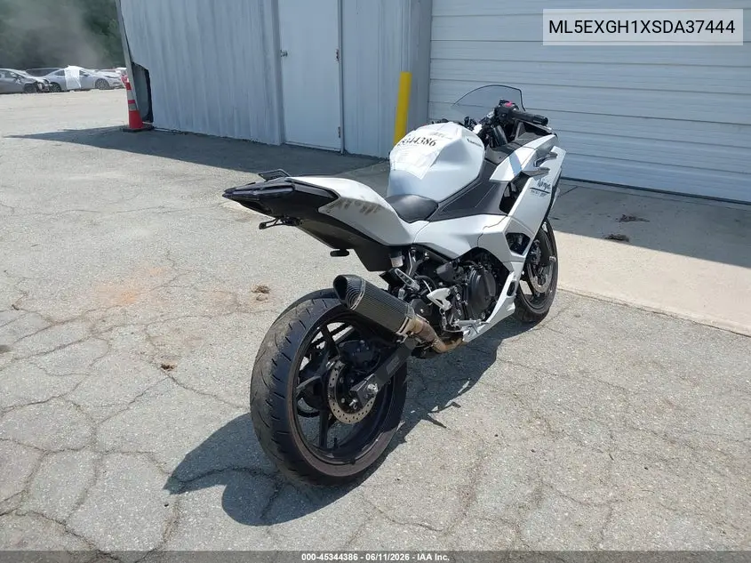 2025 Kawasaki Ex500 H VIN: ML5EXGH1XSDA37444 Lot: 45344386