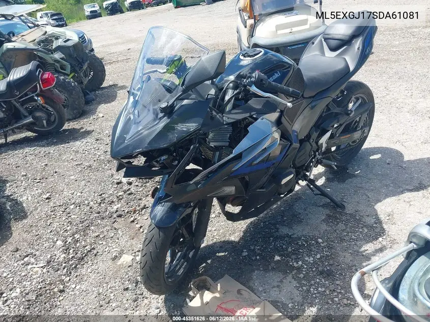 2025 Kawasaki Ex500 A/B VIN: ML5EXGJ17SDA61081 Lot: 45351626