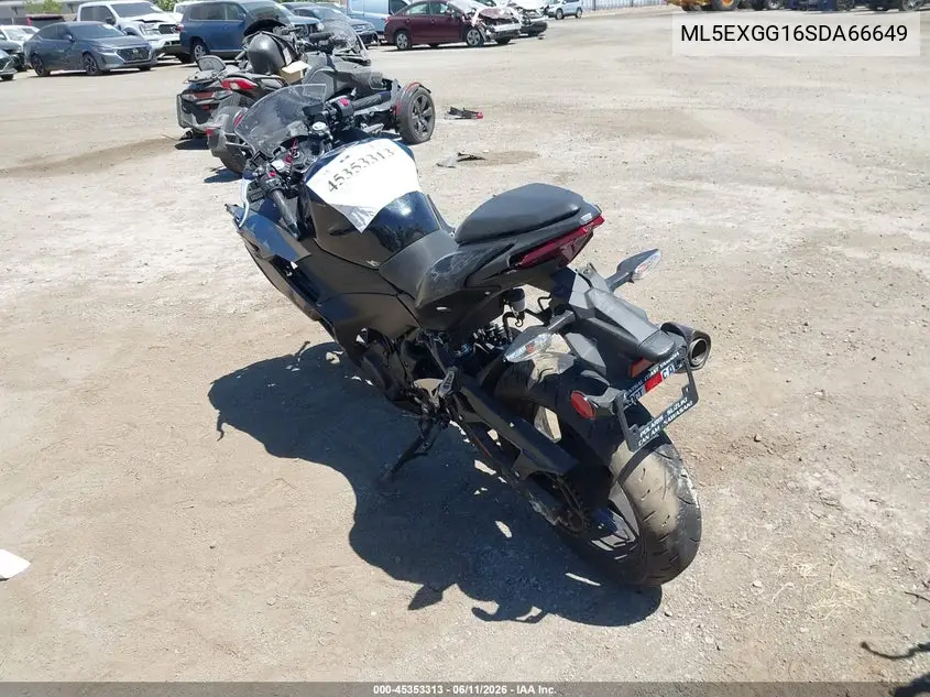 2025 Kawasaki Ex500 VIN: ML5EXGG16SDA66649 Lot: 45353313