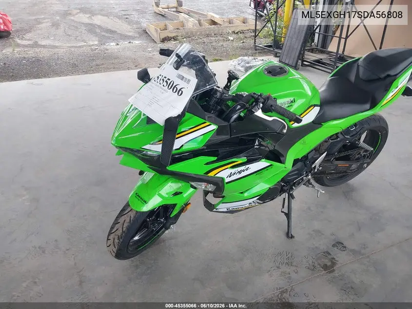 2025 Kawasaki Ex500 H VIN: ML5EXGH17SDA56808 Lot: 45355066