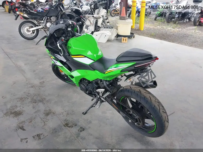 2025 Kawasaki Ex500 H VIN: ML5EXGH17SDA56808 Lot: 45355066