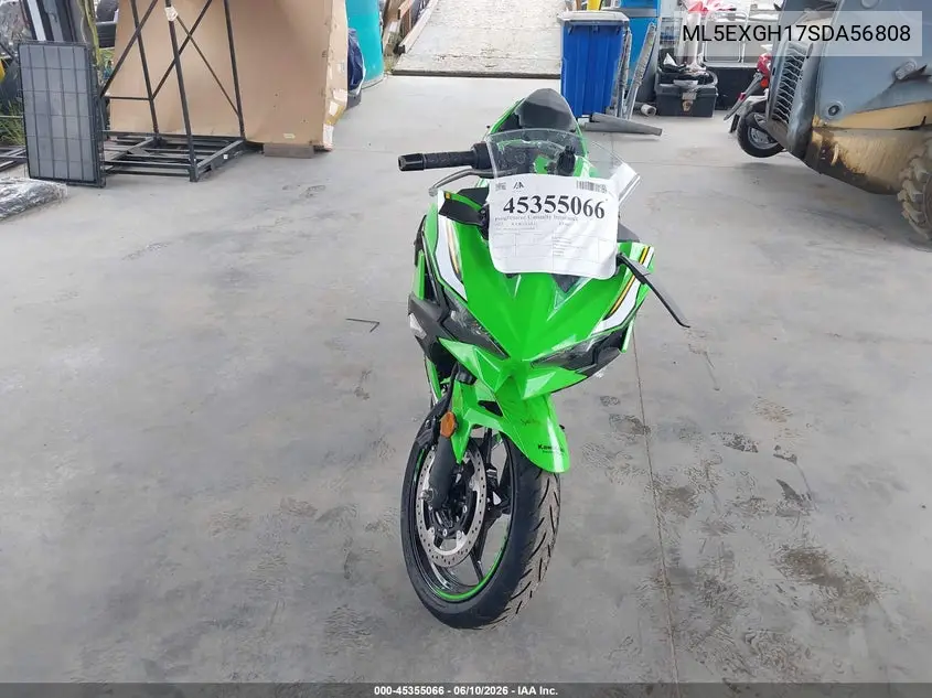 2025 Kawasaki Ex500 H VIN: ML5EXGH17SDA56808 Lot: 45355066
