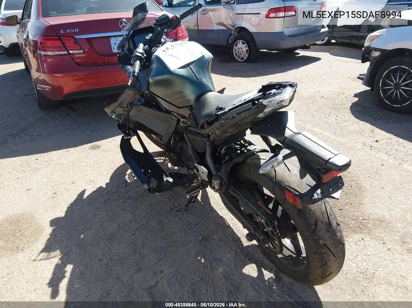 2025 Kawasaki Ex650 P VIN: ML5EXEP15SDAF8994 Lot: 45358645
