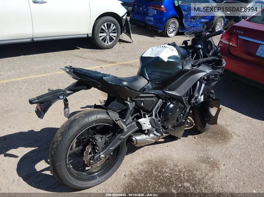 2025 Kawasaki Ex650 P VIN: ML5EXEP15SDAF8994 Lot: 45358645