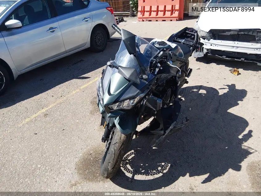 2025 Kawasaki Ex650 P VIN: ML5EXEP15SDAF8994 Lot: 45358645