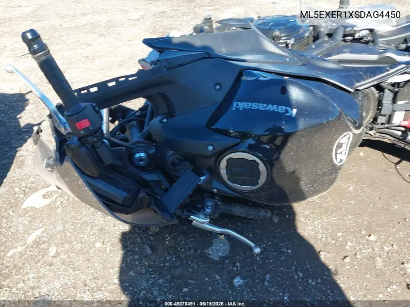 2025 Kawasaki Ex650 R VIN: ML5EXER1XSDAG4450 Lot: 45370491