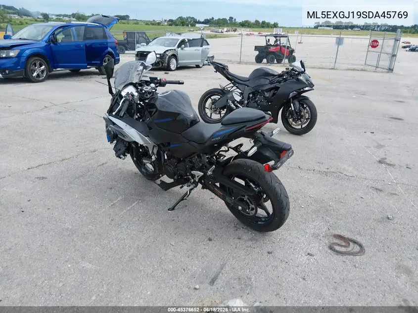 2025 Kawasaki Ex500 A/B VIN: ML5EXGJ19SDA45769 Lot: 45376652