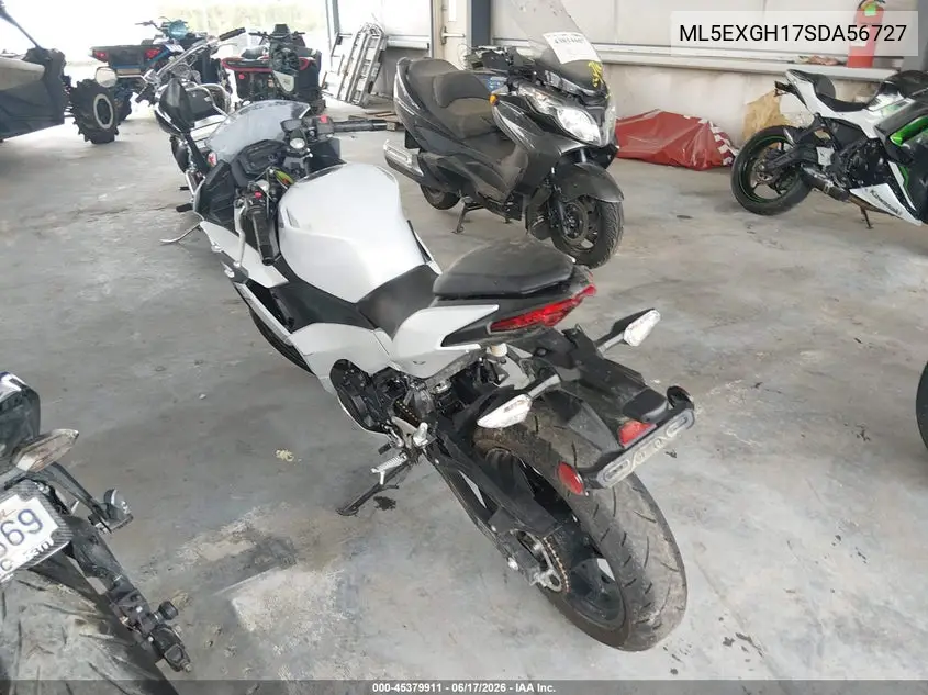 2025 Kawasaki Ex500 H VIN: ML5EXGH17SDA56727 Lot: 45379911