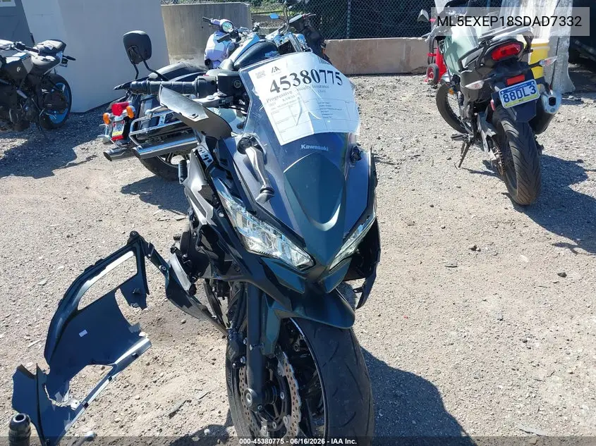 2025 Kawasaki Ex650 P VIN: ML5EXEP18SDAD7332 Lot: 45380775
