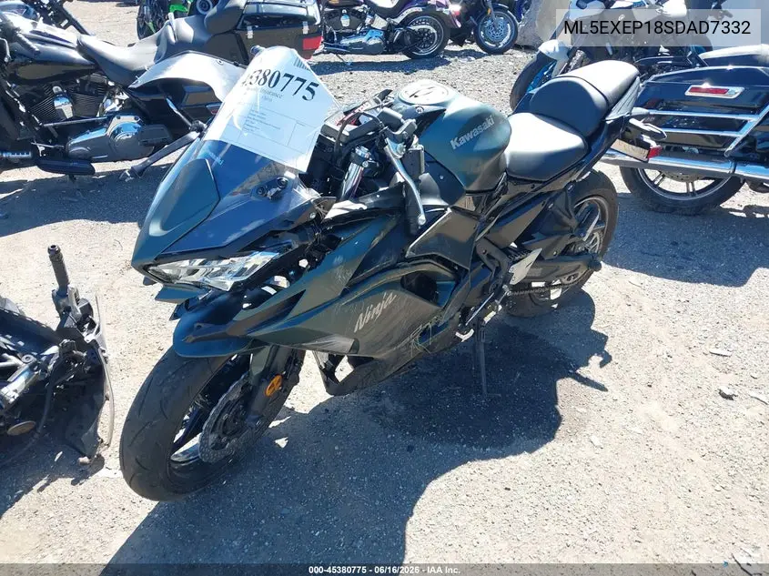 2025 Kawasaki Ex650 P VIN: ML5EXEP18SDAD7332 Lot: 45380775