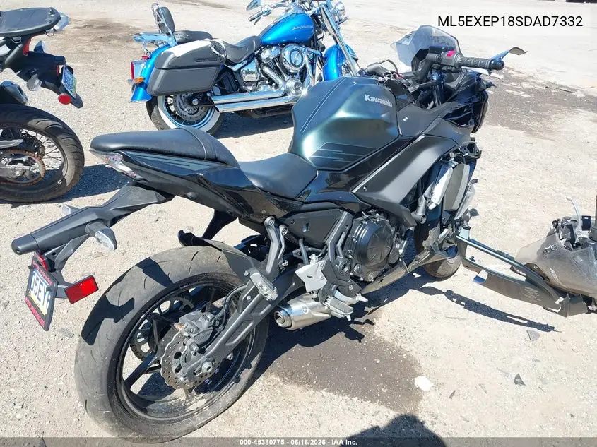 2025 Kawasaki Ex650 P VIN: ML5EXEP18SDAD7332 Lot: 45380775