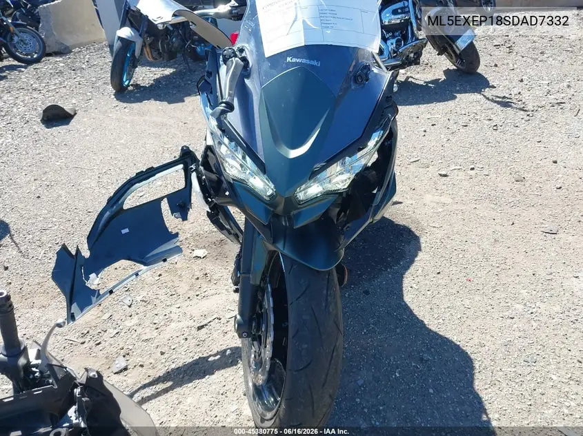 2025 Kawasaki Ex650 P VIN: ML5EXEP18SDAD7332 Lot: 45380775