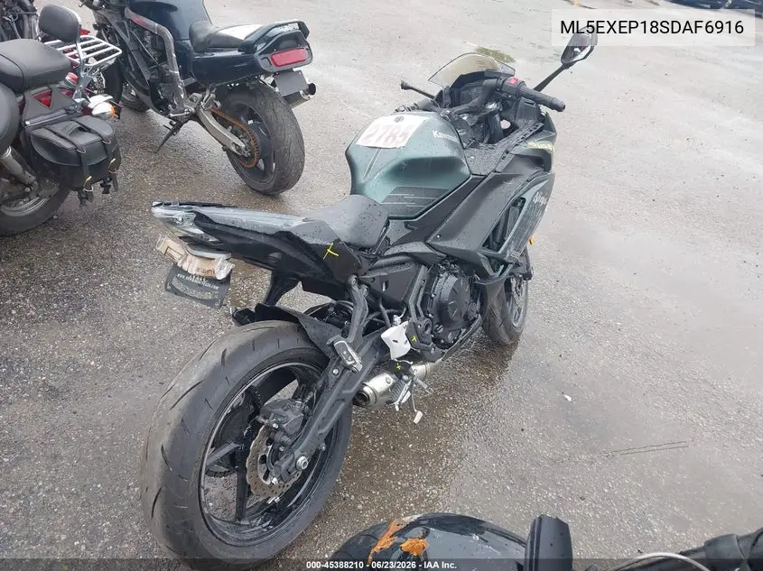 2025 Kawasaki Ex650 P VIN: ML5EXEP18SDAF6916 Lot: 45388210