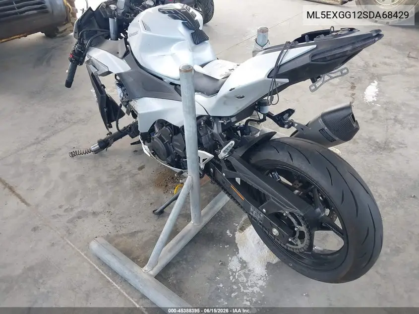 2025 Kawasaki Ex500 VIN: ML5EXGG12SDA68429 Lot: 45388395