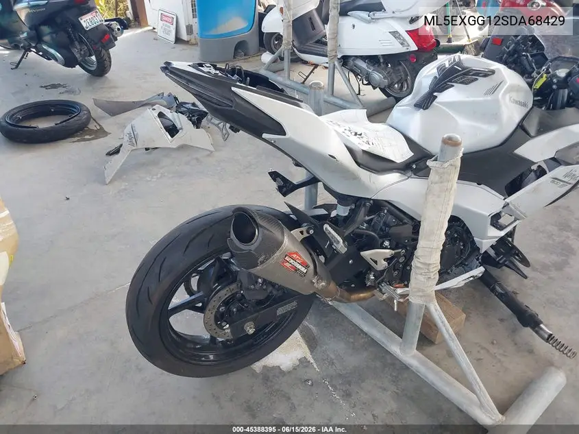 2025 Kawasaki Ex500 VIN: ML5EXGG12SDA68429 Lot: 45388395