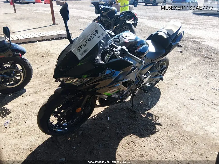 2025 Kawasaki Ex650 R VIN: ML5EXER11SDAE7777 Lot: 45394745
