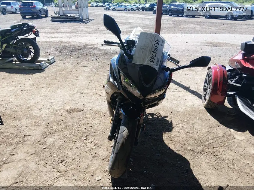 2025 Kawasaki Ex650 R VIN: ML5EXER11SDAE7777 Lot: 45394745