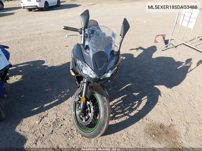 2025 Kawasaki Ex650 R VIN: ML5EXER18SDAG3488 Lot: 45397516