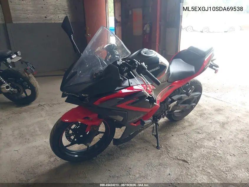 2025 Kawasaki Ex500 A/B VIN: ML5EXGJ10SDA69538 Lot: 45424313