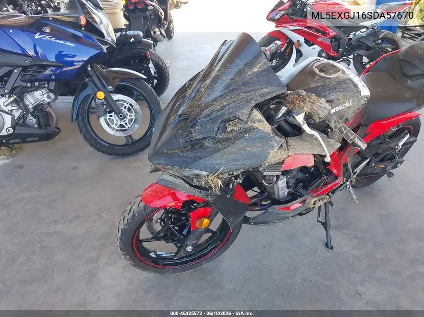 2025 Kawasaki Ex500 A/B VIN: ML5EXGJ16SDA57670 Lot: 45425572
