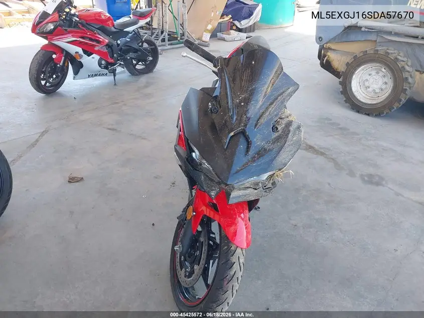 2025 Kawasaki Ex500 A/B VIN: ML5EXGJ16SDA57670 Lot: 45425572