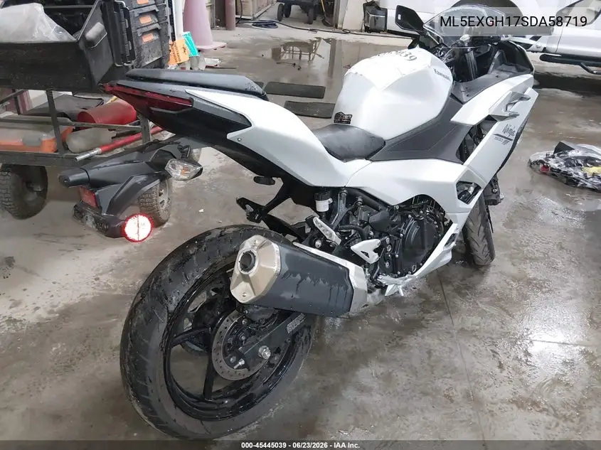 2025 Kawasaki Ex500 H VIN: ML5EXGH17SDA58719 Lot: 45445039