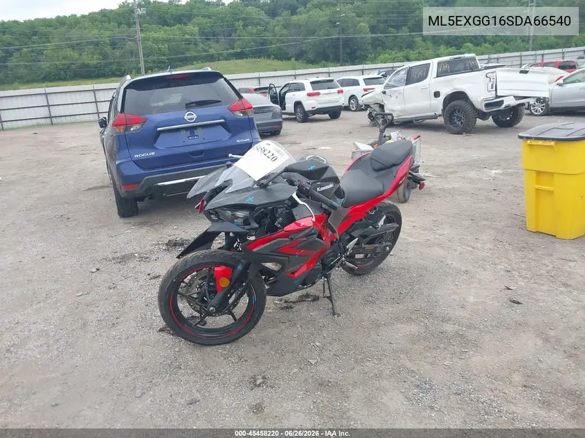 2025 Kawasaki Ex500 VIN: ML5EXGG16SDA66540 Lot: 45458220
