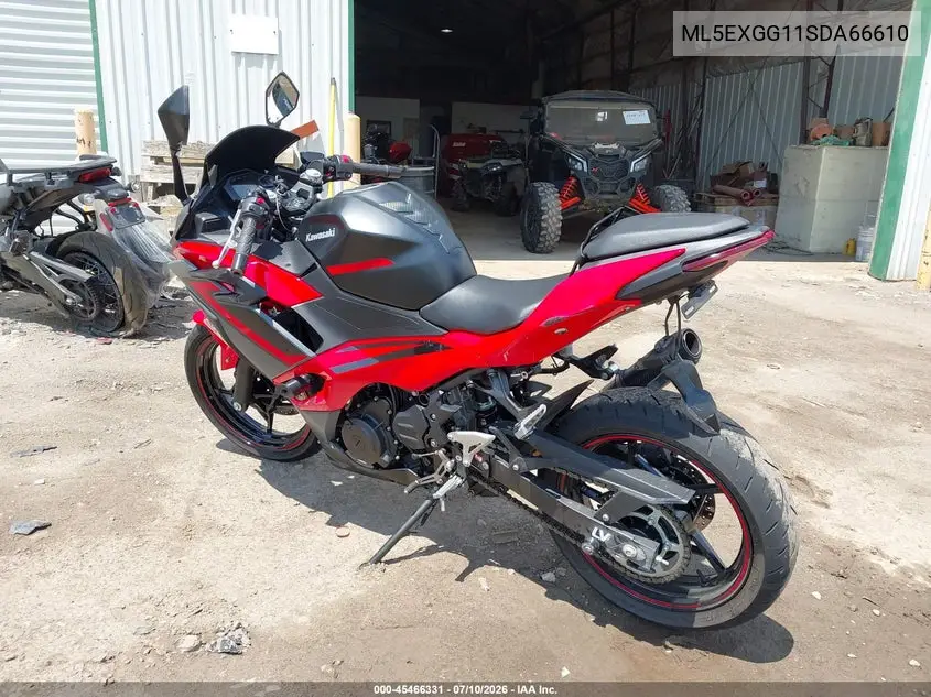 2025 Kawasaki Ex500 VIN: ML5EXGG11SDA66610 Lot: 45466331
