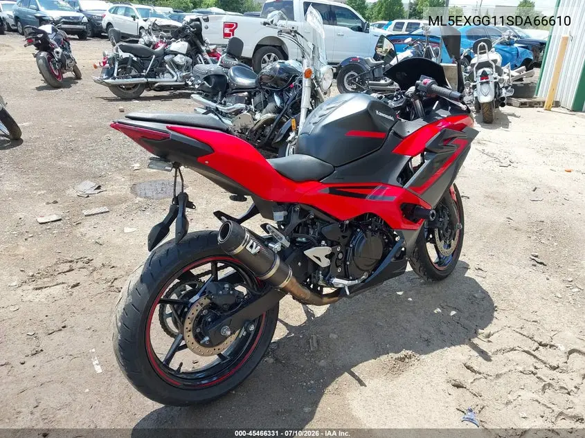 2025 Kawasaki Ex500 VIN: ML5EXGG11SDA66610 Lot: 45466331