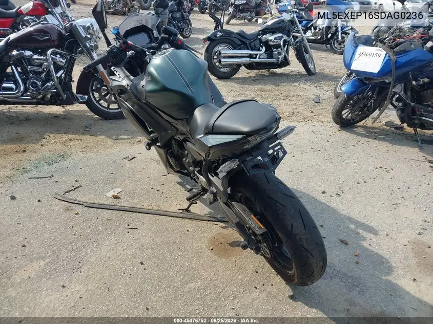 2025 Kawasaki Ex650 P VIN: ML5EXEP16SDAG0236 Lot: 45476752