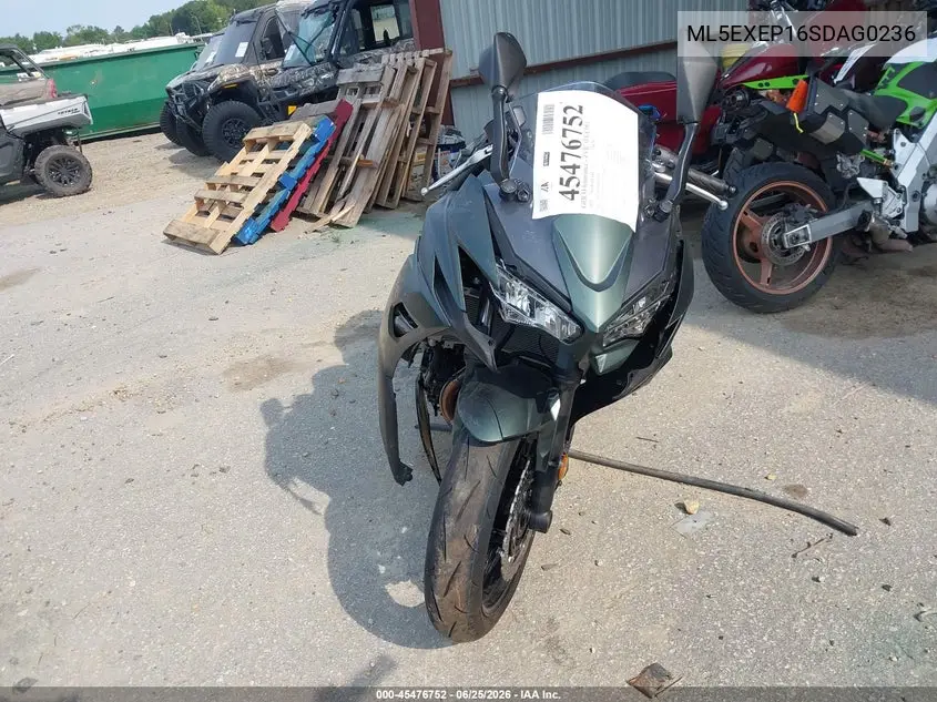 2025 Kawasaki Ex650 P VIN: ML5EXEP16SDAG0236 Lot: 45476752
