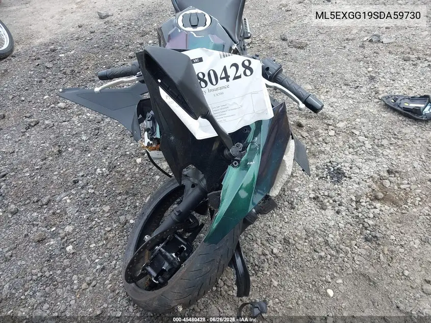 2025 Kawasaki Ex500 VIN: ML5EXGG19SDA59730 Lot: 45480428